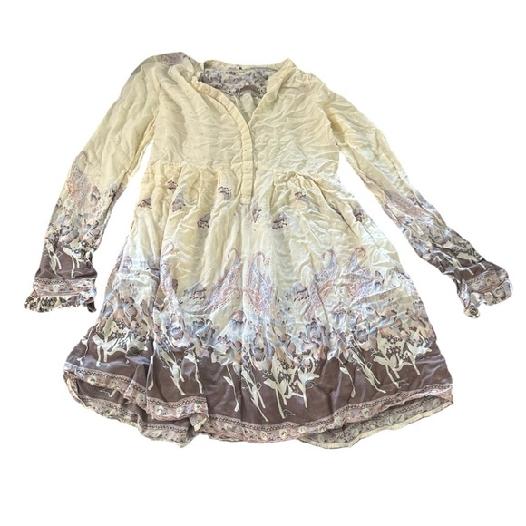 Free People Tops - Free People Floral Cream and Brown Top